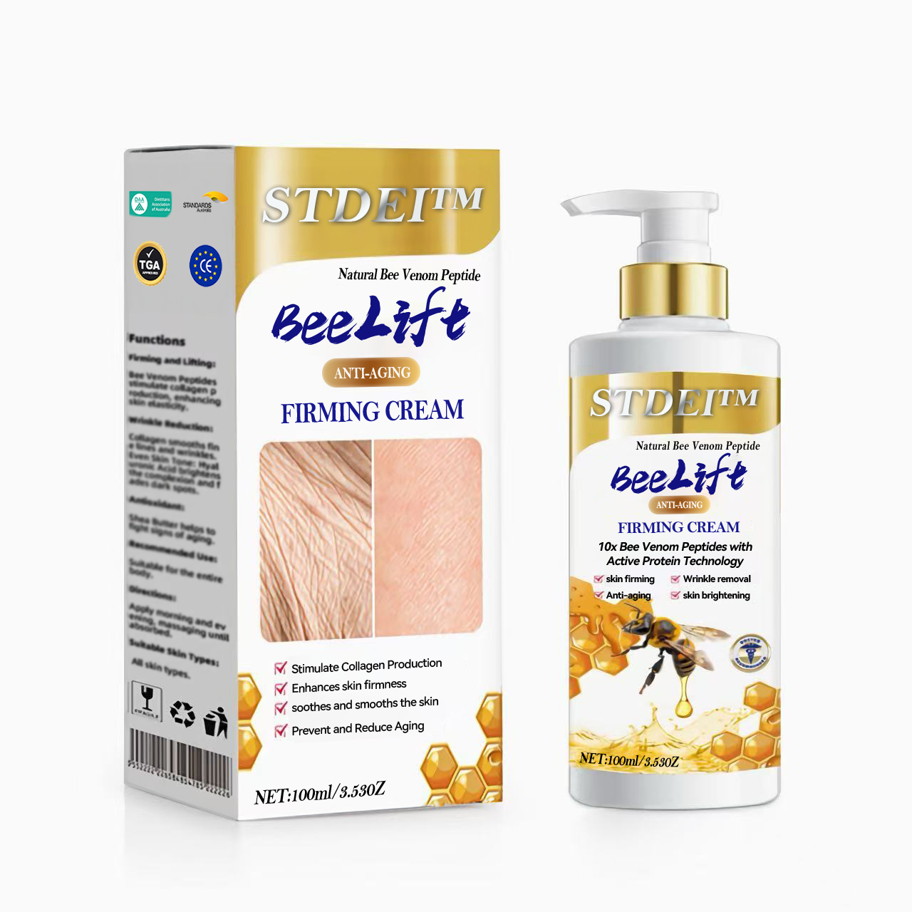 STDEI™ Bee Lift Anti-Aging Firming Cream,Address Crepe & Sagging(🔥Price as low as $9.99 AUD per bottle)🎄🎄
