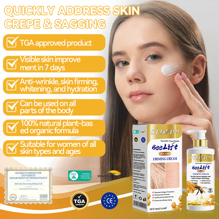 STDEI™ Bee Lift Anti-Aging Firming Cream,Address Crepe & Sagging(🔥Price as low as $9.99 AUD per bottle)🎄🎄